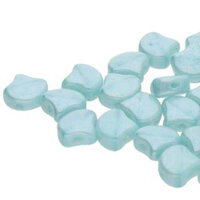 Ginko Leaf 7.5mm x 7.5mm - GNK8761300-14400 - Silk Blue Opal White Luster