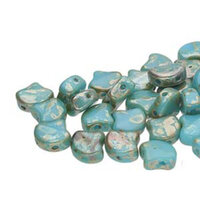 Ginko Leaf 7.5mm x 7.5mm - GNK8763030-43500 - Turquoise Blue Rembrandt
