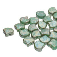 Ginko Leaf 7.5mm x 7.5mm - GNK8763130-43500 - Turquoise Green Rembrandt