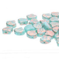 Ginko Leaf 7.5mm x 7.5mm - GNK8763130-94412 - Turquoise Green Copper Splash