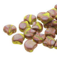 Ginko Leaf 7.5mm x 7.5mm - GNK8783120-27173BA - Lemon Full Capri Gold Matte Batik