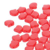 Ginko Leaf 7.5mm x 7.5mm - GNK8793200 - Opaque Coral Red