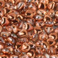 6mm Czech Glass Heart Bead - Crystal Sunset - 00030-27137