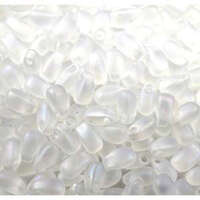 Miyuki 3mm x 5.5mm Long Drop Bead - LDP-131FR - Matte Crystal AB