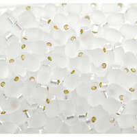 Miyuki 3mm x 5.5mm Long Drop Bead - LDP-1F - Matte Silver Lined Crystal