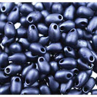 Miyuki 3mm x 5.5mm Long Drop Bead - LDP-2001 - Matte Opaque Gunmetal