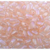 Miyuki 3mm x 5.5mm Long Drop Bead - LDP-2132F - Frosted Transparent Light Peach AB