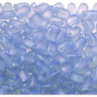 Miyuki 3mm x 5.5mm Long Drop Bead - LDP-2135F - Frosted Transparent Light Sapphire AB