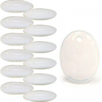 Lentil Bead (12mm x 9mm x 3mm) - 60 Bead Strand - LEN1209-0100-60 - Milky White