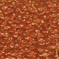 Miyuki 7mm Long Magatama Bead - LMA-8 - Silver Lined Orange