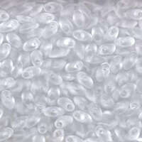 Miyuki 7mm Long Magatama Bead - LMA-131F - Transparent Matte Crystal