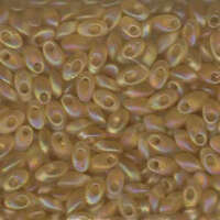 Miyuki 7mm Long Magatama Bead - LMA-132FR - Transparent Matte Light Topaz AB