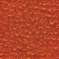 Miyuki 7mm Long Magatama Bead - LMA-138 - Transparent Orange