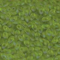 Miyuki 7mm Long Magatama Bead - LMA-143F - Transparent Matte Chartreuse