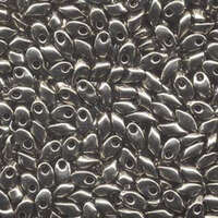 Miyuki 7mm Long Magatama Bead - LMA-190 - Metallic Silver