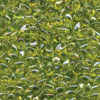 Miyuki 7mm Long Magatama Bead - LMA-258 - Transparent Chartreuse AB