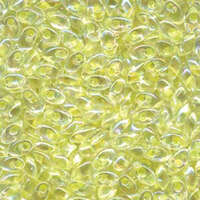Miyuki 7mm Long Magatama Bead - LMA-267 - Crystal Lined Lemon AB
