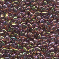 Miyuki 7mm Long Magatama Bead - LMA-301 - Dark Topaz Rose Gold Luster