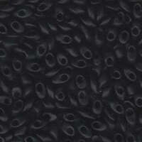Miyuki 7mm Long Magatama Bead - LMA-401F - Matte Black