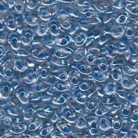 Miyuki 7mm Long Magatama Bead - LMA-1529 - Sparkle Blue Lined Crystal