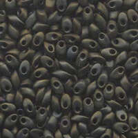 Miyuki 7mm Long Magatama Bead - LMA-2013 - Matte Olive Iris