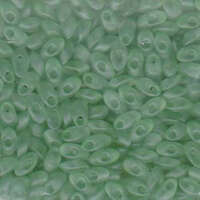 Miyuki 7mm Long Magatama Bead - LMA-2104F - Matte Transparent Sea Green