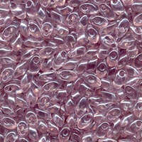 Miyuki 7mm Long Magatama Bead - LMA-3503 - Transparent Light Lilac