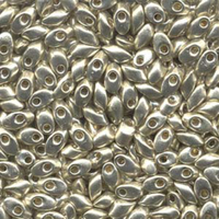 Miyuki 7mm Long Magatama Bead - LMA-4201 - Galvanized Silver