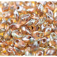Miyuki 7mm Long Magatama Bead - LMA-4505 - Transparent Picasso Light Smoked Topaz