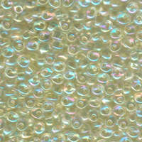 Miyuki 4mm Magatama Bead - MA4-2146 - Pale Yellow Lined Crystal AB