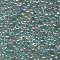 Miyuki 4mm Magatama Bead - MA4-2148 - Olive Green Lined Crystal AB
