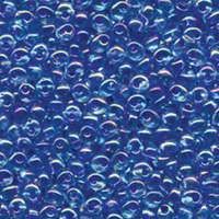 Miyuki 4mm Magatama Bead - MA4-2167 - Cobalt Lined Transparent Sapphire AB