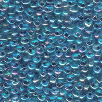 Miyuki 4mm Magatama Bead - MA4-2168 - Topaz Lined Transparent Aqua AB