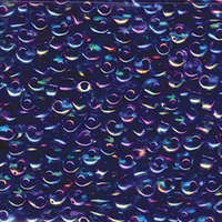 Miyuki 4mm Magatama Bead - MA4-2169 - Fuchsia Lined Transparent Blue AB