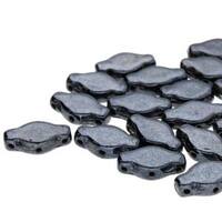 Navette 6mm x 12mm - Jet Hematite - NAV61223980-14400