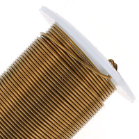 Tarnish Resistant Medium Temper Antique Brass 18 Gauge Round Wire