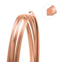 Tarnish Resistant Medium Temper Rose Gold 18 Gauge Square Wire