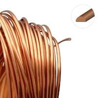 Tarnish Resistant Medium Temper Natural Copper 21 Gauge Half Round Wire