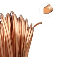 Tarnish Resistant Medium Temper Natural Copper 21 Gauge Square Wire