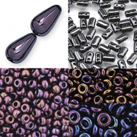 On A String - Tesselate Pendant & Earrings Workshop Kit - Eggplant
