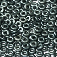  O Bead - Alabaster Pastel Dark Grey - OB24-02010-25037