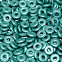  O Bead - Alabaster Metallic Emerald - OB24-02010-29455