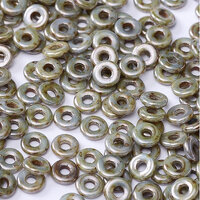  O Bead - Chalk White Blue Luster - OB24-03000 -65431
