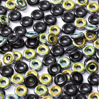  O Bead - Jet Vitrail - OB24-23980-28101