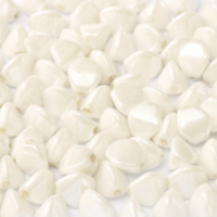 5mm x 3mm Pinch Bead - Chalk White Shimmer - 03000 -14400