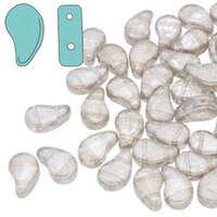 Paisley Duo 8mm x 5mm - Crystal Gleam White Glaze - PD8500030-65501