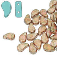 Paisley Duo 8mm x 5mm - Crystal Gleam Red Glaze - PD8500030-65591