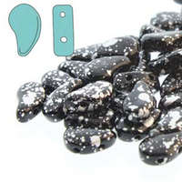 Paisley Duo 8mm x 5mm - Jet Silver Splash - PD8523980-15481