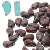 Paisley Duo 8mm x 5mm - Jet Red Yellow Confetti - PD8523980-24401