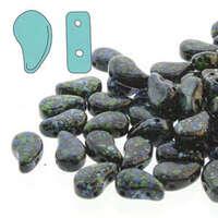 Paisley Duo 8mm x 5mm - Jet Blue Confetti - PD8523980-24404